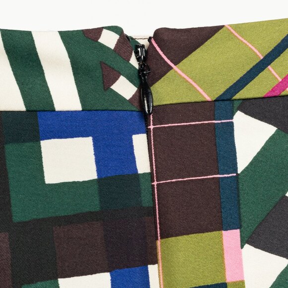 Marni PF/15 Stone Green Skyline-Print A-Line Mini Skirt - Picture 6 of 10